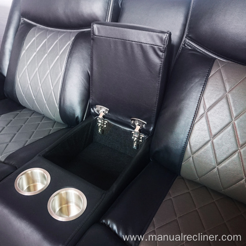 Modern Home Furniture Leather Reclining Sofa Set